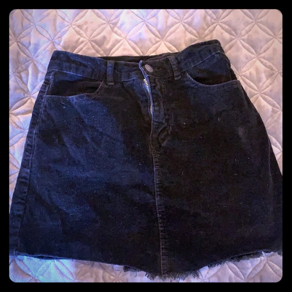Black mini skirt